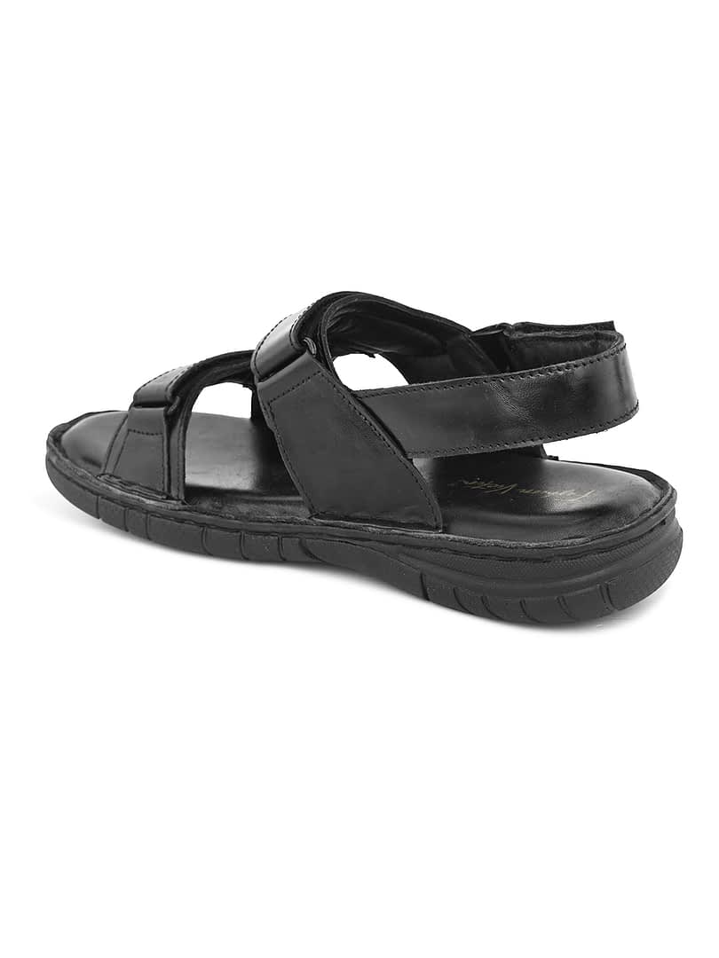 Fashion Victim Fashion Victim Men Black Leather Sandals