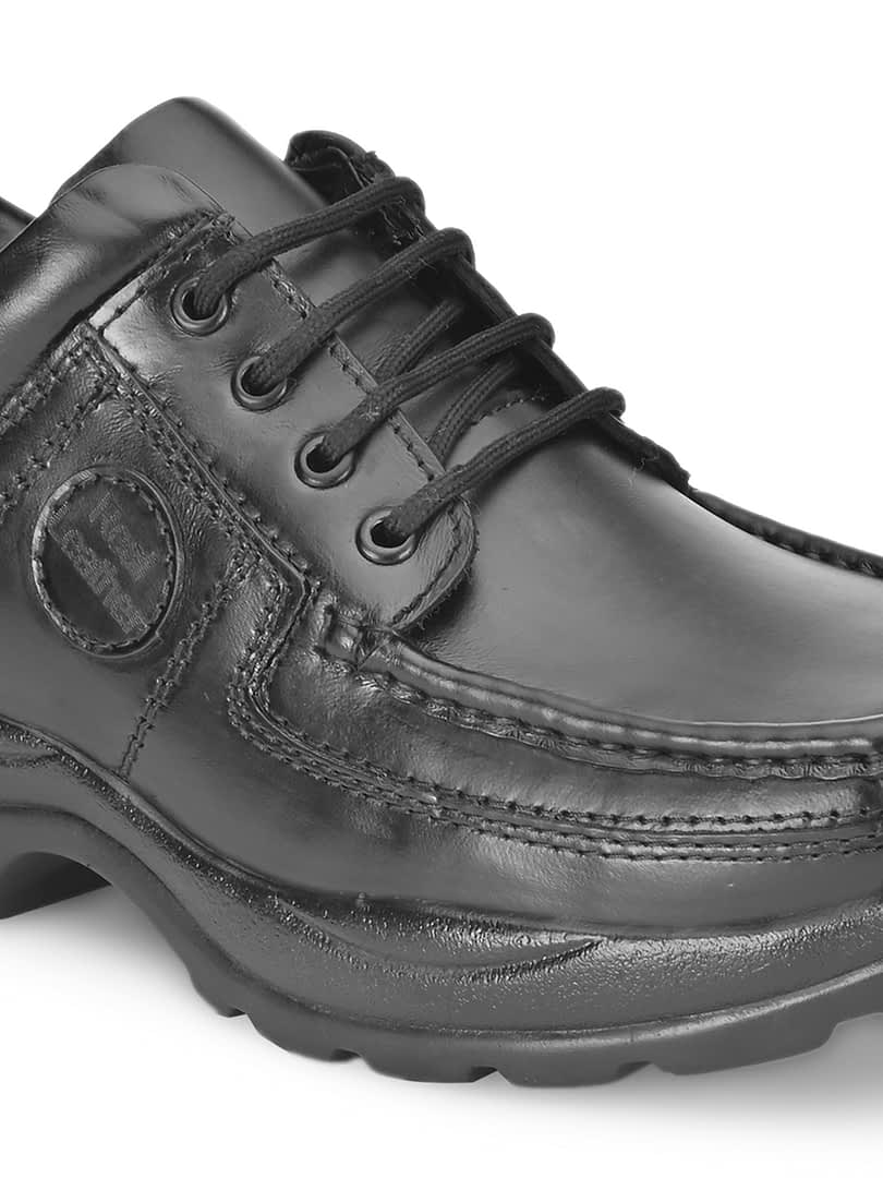 Fashion Victim Men Black Leather Shoes