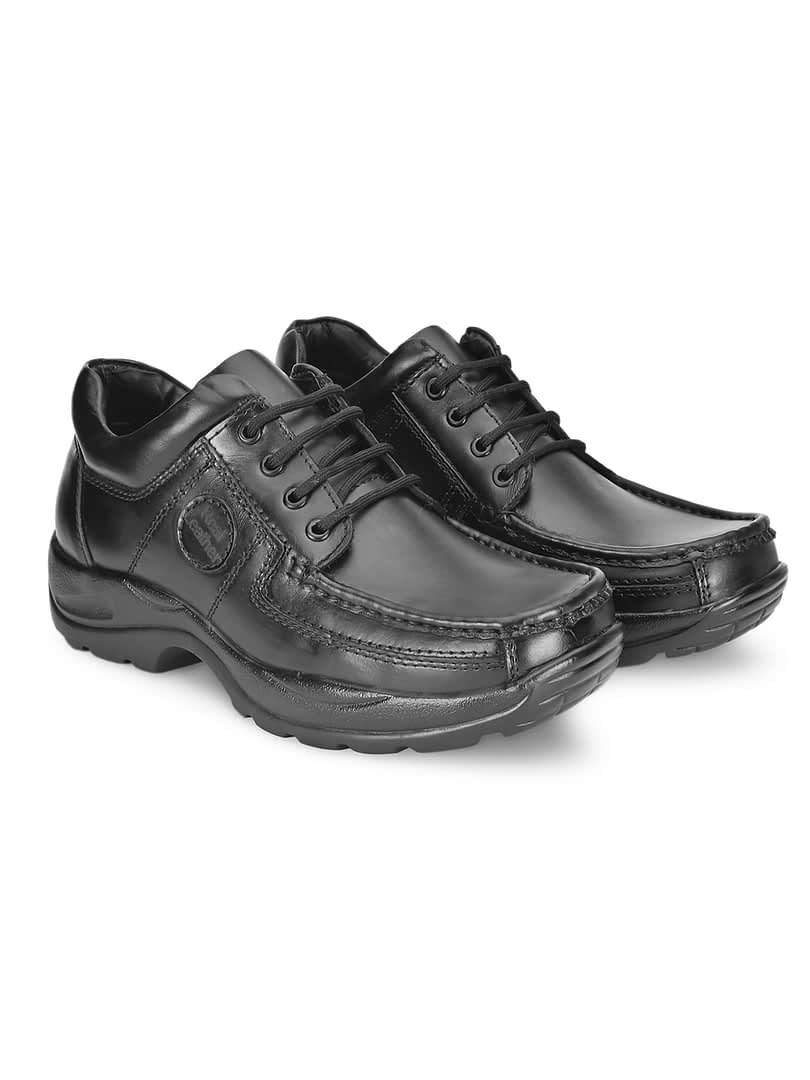 Fashion Victim Men Black Leather Shoes