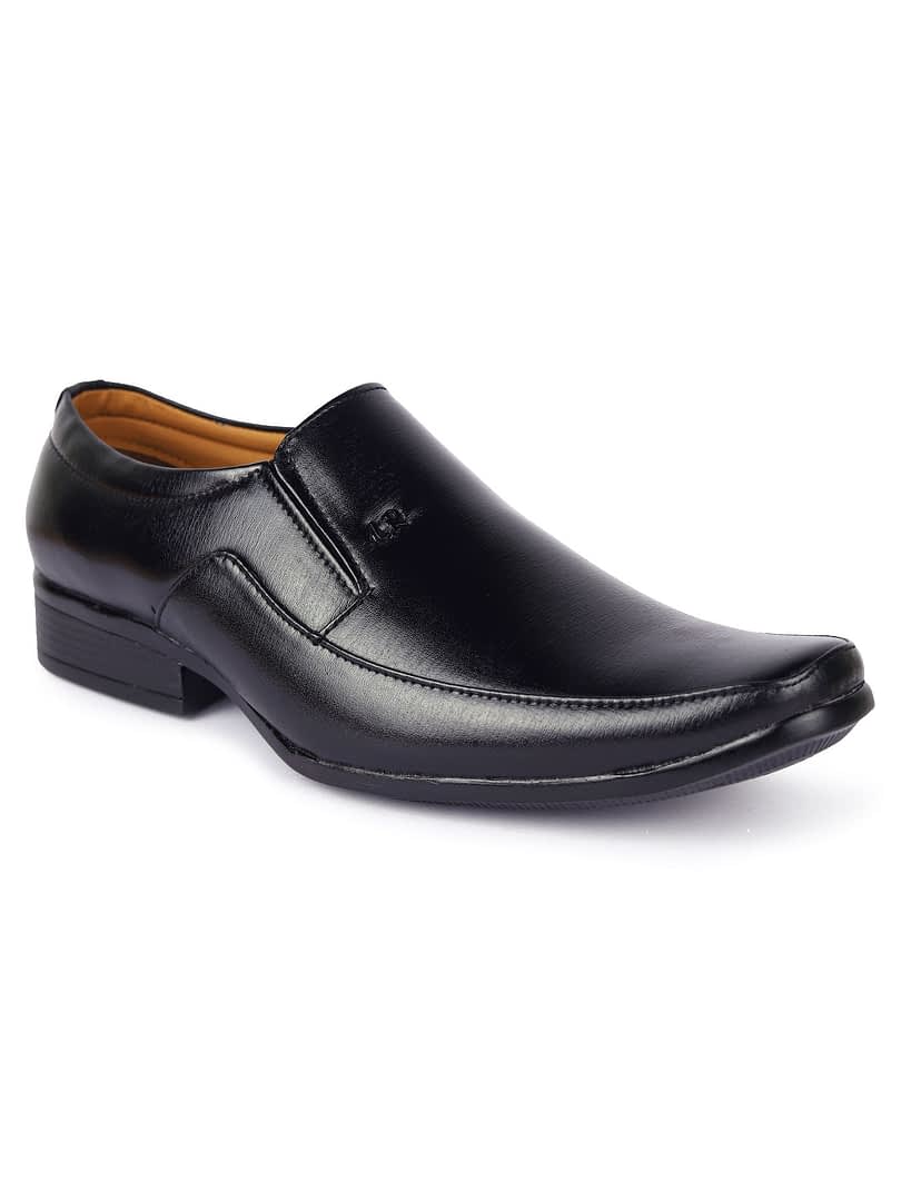 Fashion Victim Men Black Solid Formal Slip-Ons