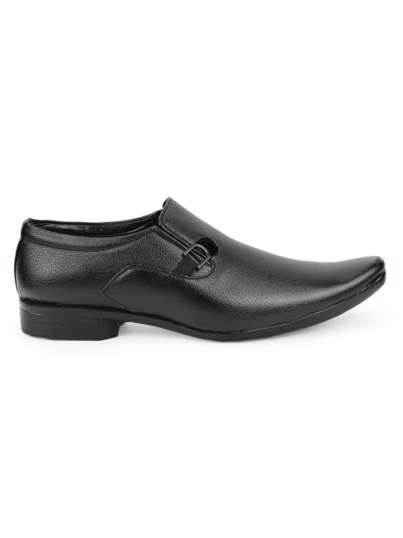 Fashion Victim Men Black Solid Formal Slip-Ons