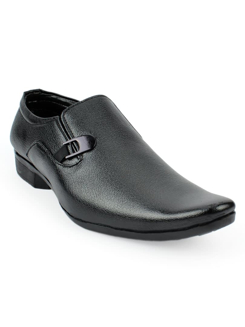 fashion victim Men Black Solid Formal Slip-Ons