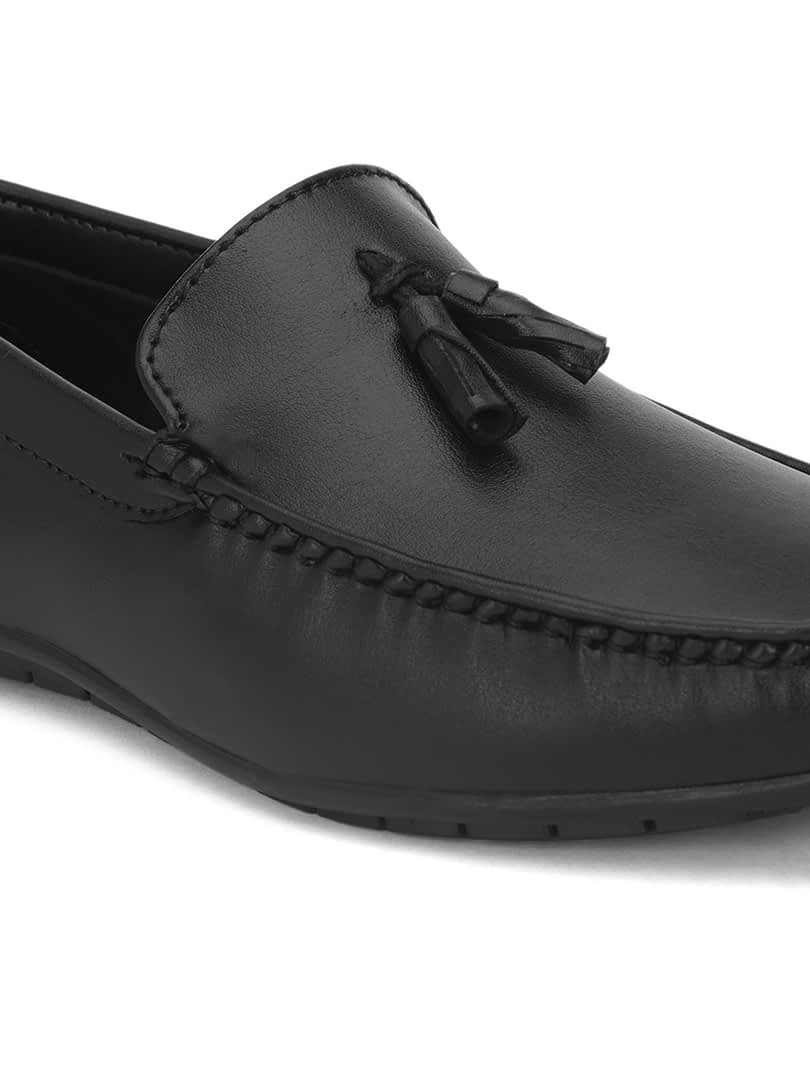 Fashion Victim Men Black Tassel Loafer’s