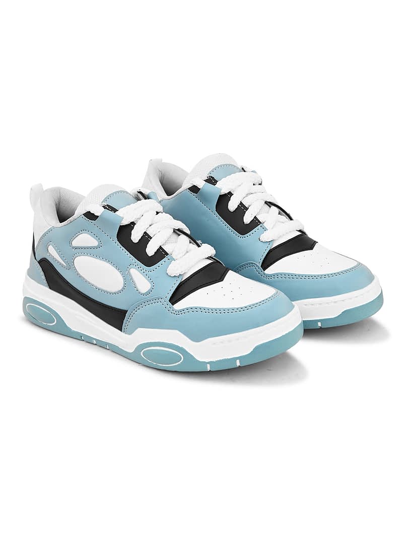 Fashion Victim Men Blue Colorblock Sneakers