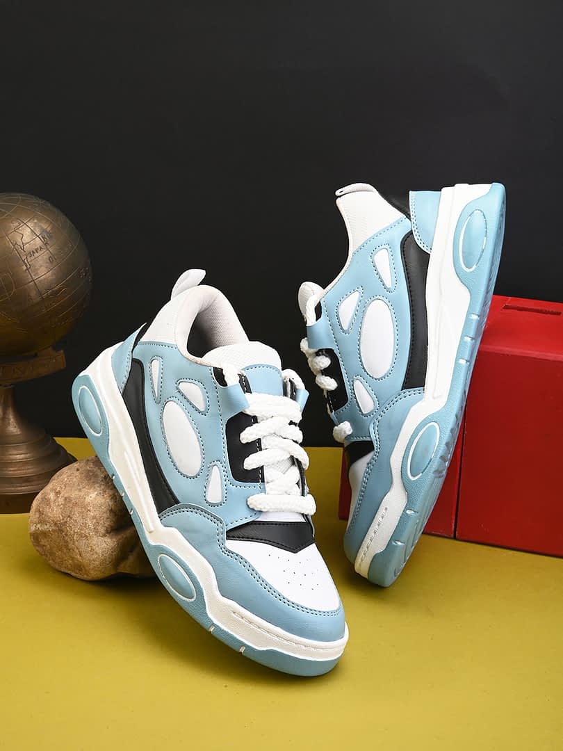 fashion victim Men Blue Colorblock Sneakers