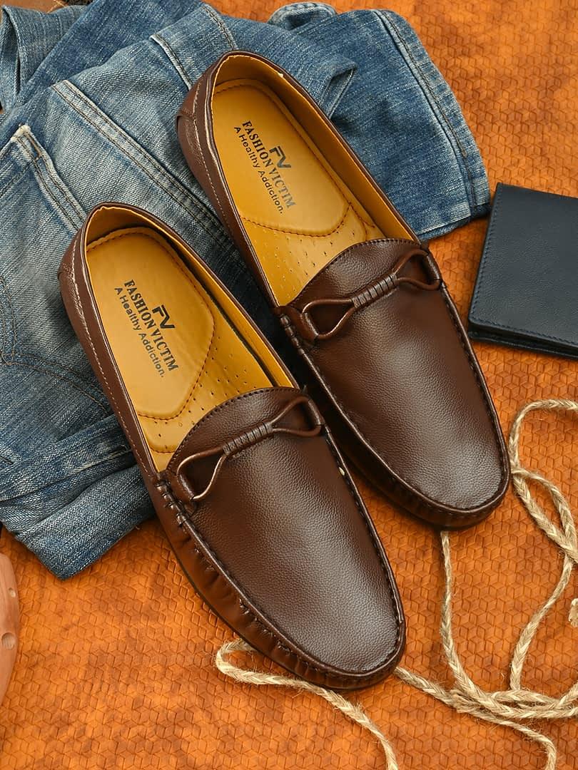 fashion victim Men Brown Loafers