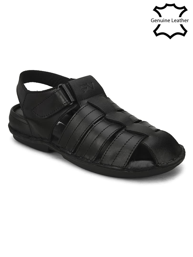 Fashion Victim Men Leather Fisherman Sandals