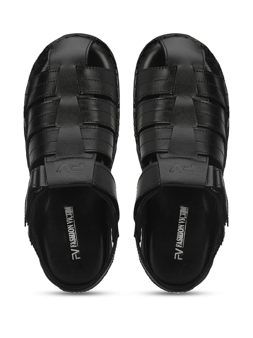 Fashion Victim Men Leather Fisherman Sandals