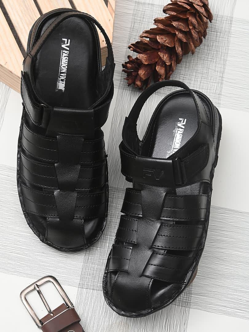 fashion victim Men Leather Fisherman Sandals
