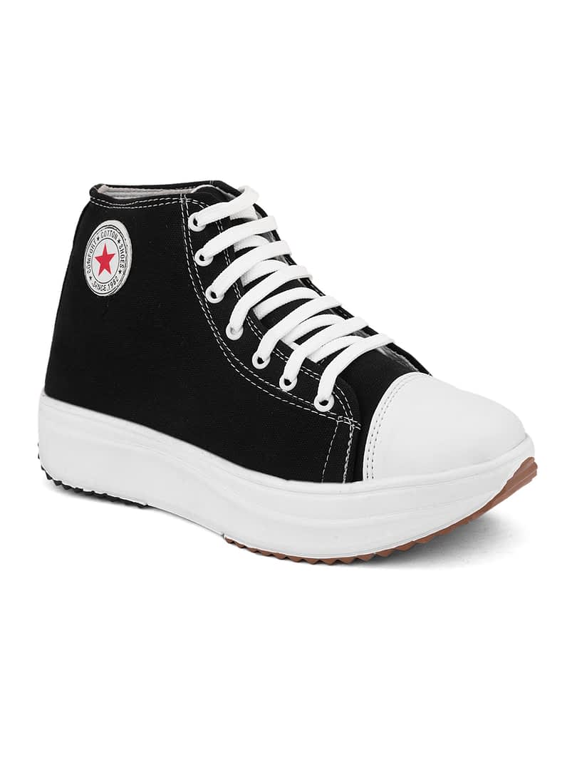 Fashion Victim Men Mid Top Canvas Sneakers