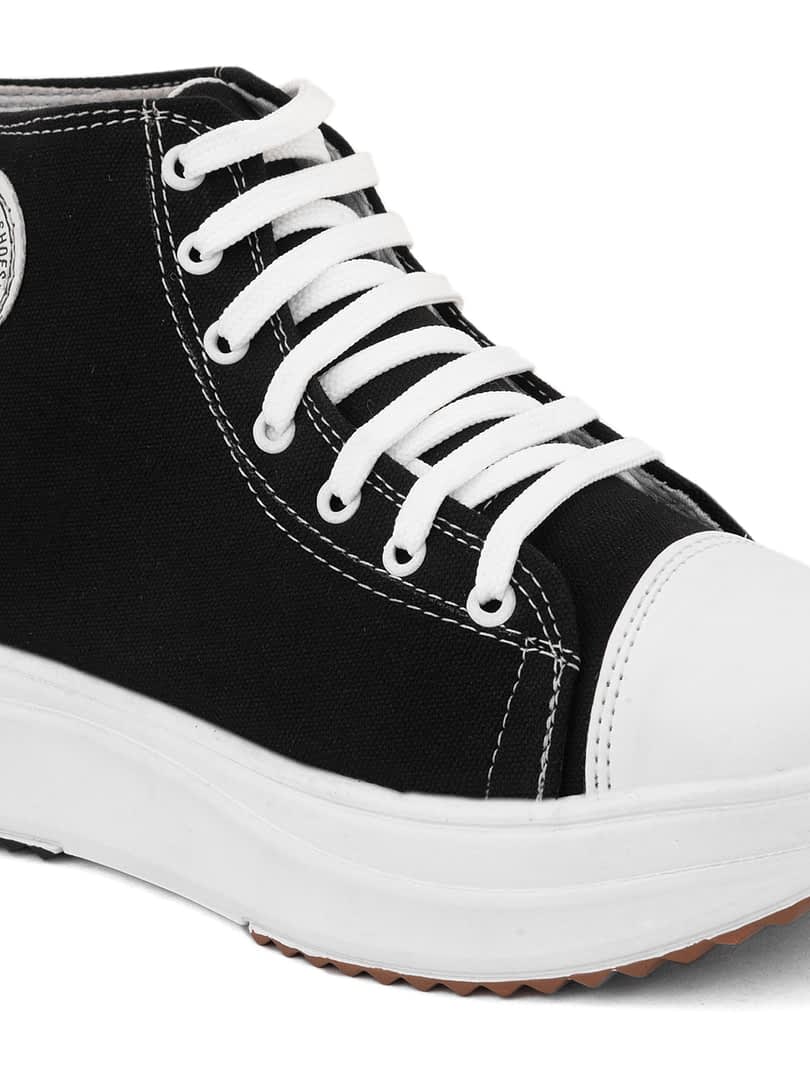 Fashion Victim Men Mid Top Canvas Sneakers