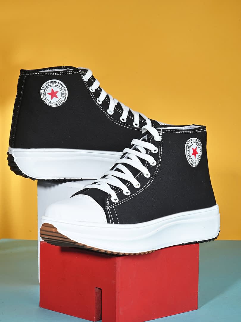 fashion victim Men Mid Top Canvas Sneakers