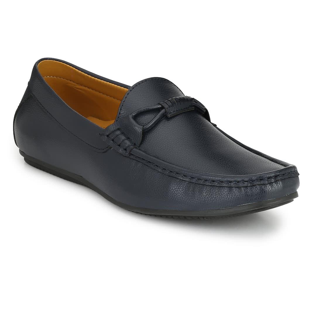 Fashion Victim Men Navy Blue Loafers