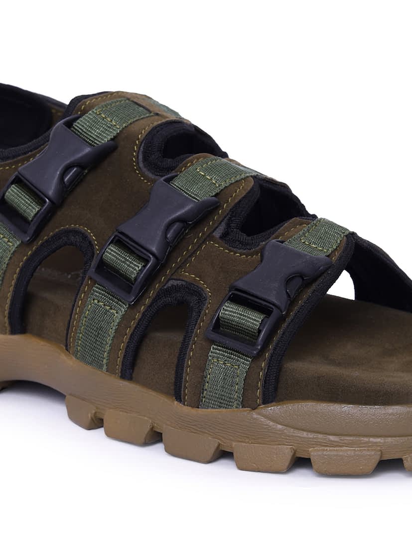 Fashion Victim Men Olive Green Fisherman Sandals