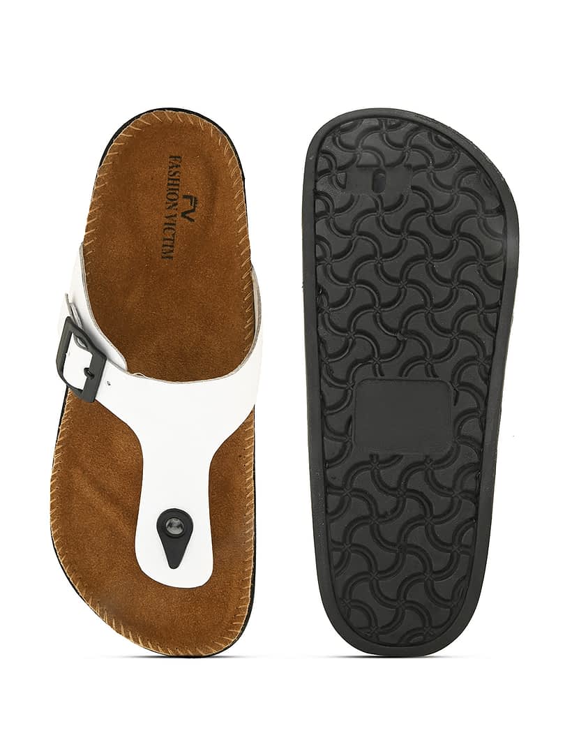 Fashion Victim Fashion Victim Men Stylish Leather Insole Slippers