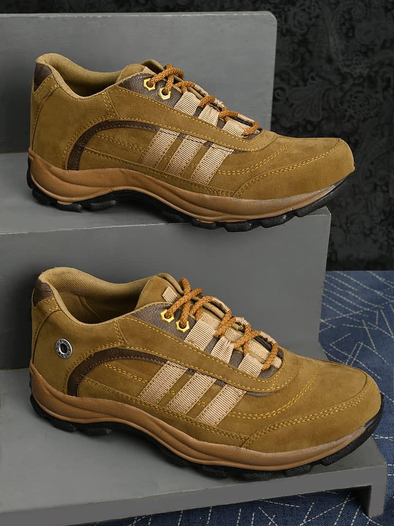 fashion victim Men Tan Brown Solid casuals