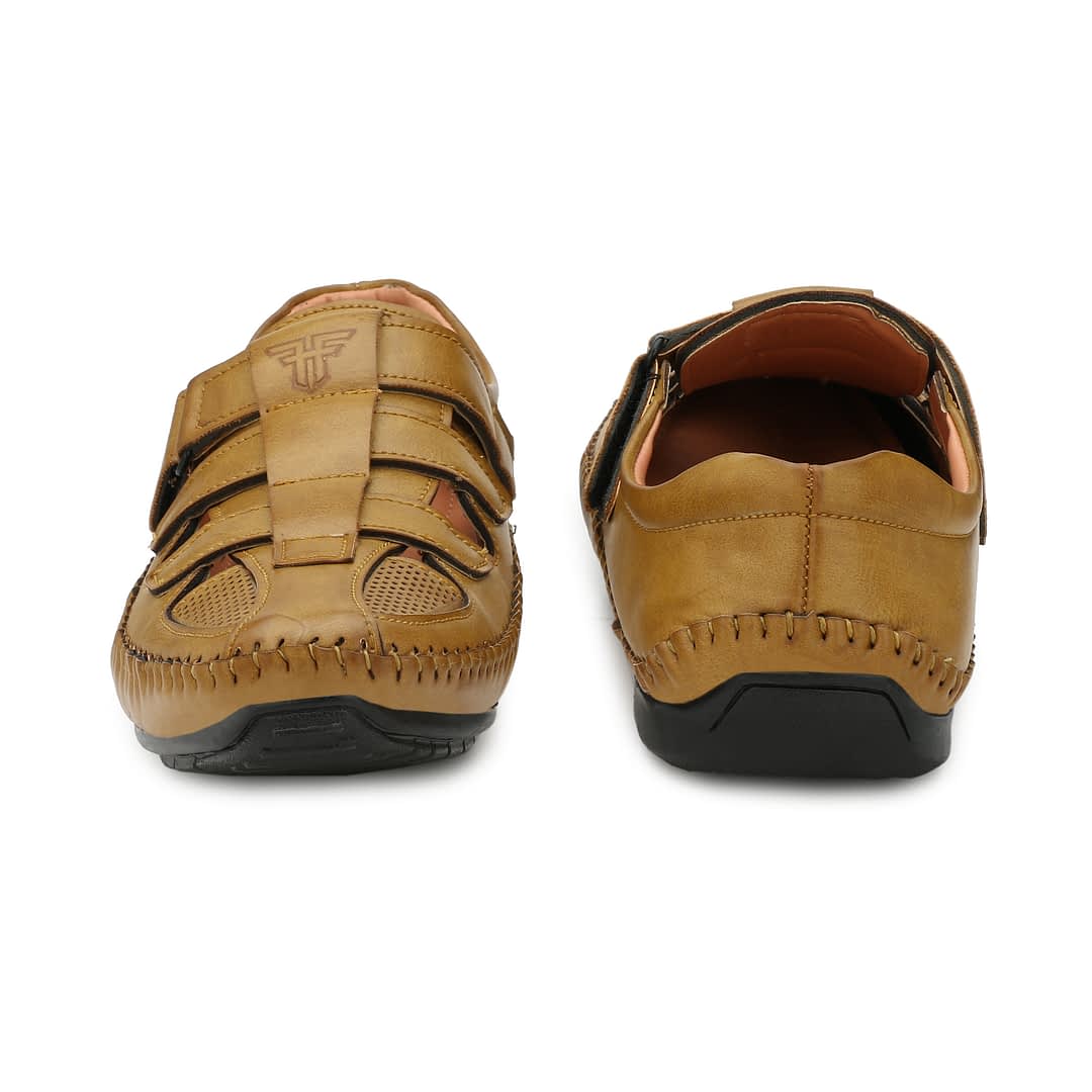 Fashion Victim Men Teek Solid Fisherman Sandals