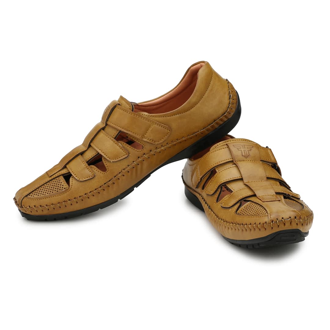 Fashion Victim Men Teek Solid Fisherman Sandals