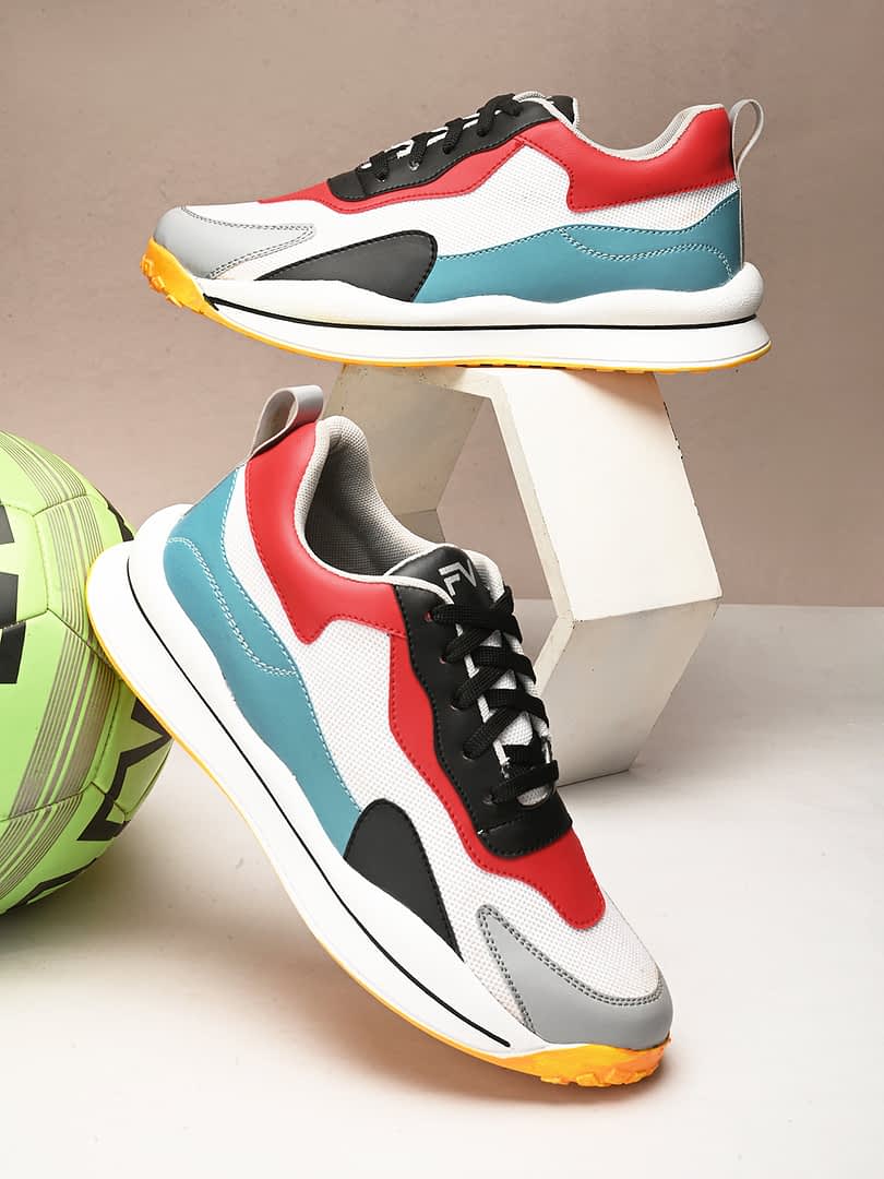 Fashion Victim Fashion Victim Men White Colorblock Sneakers