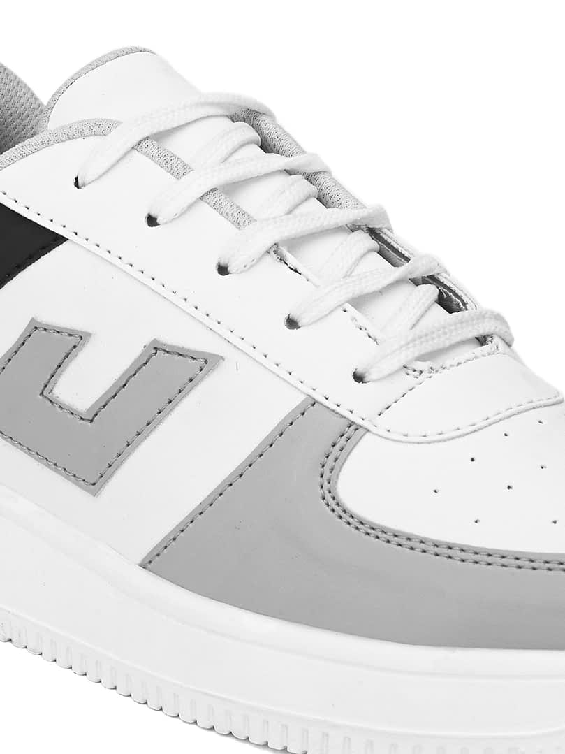 Fashion Victim Men White Colourblocked Sneakers