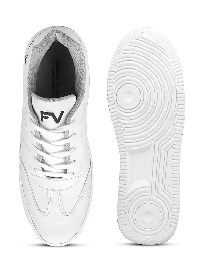 Fashion Victim Men White Perforations Sneakers