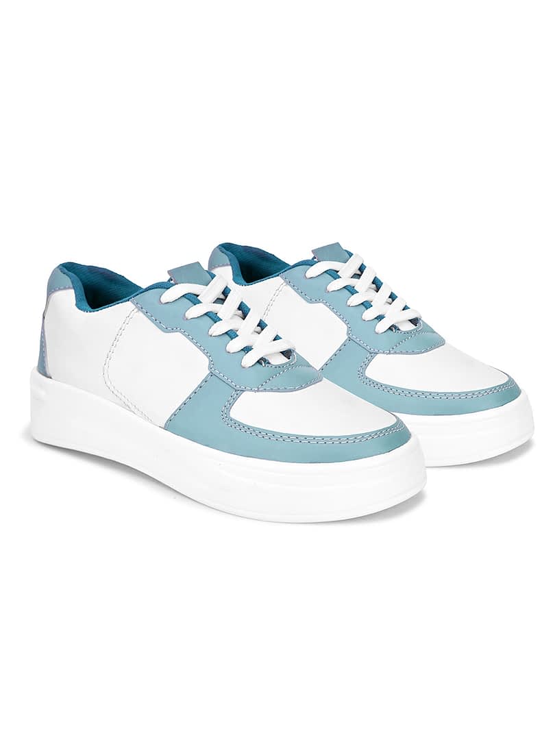 Fashion Victim Women Blue Colourblocked Sneakers