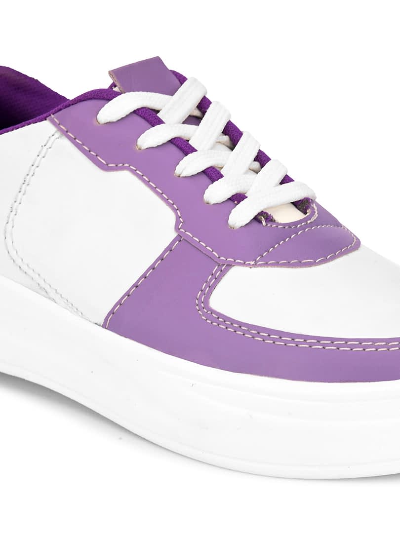 Fashion Victim Women Purple Colourblocked Sneakers