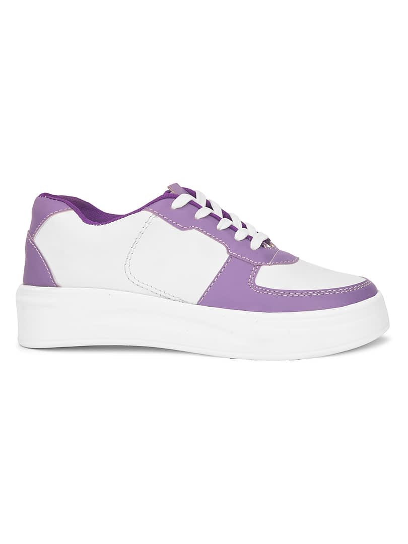Fashion Victim Women Purple Colourblocked Sneakers