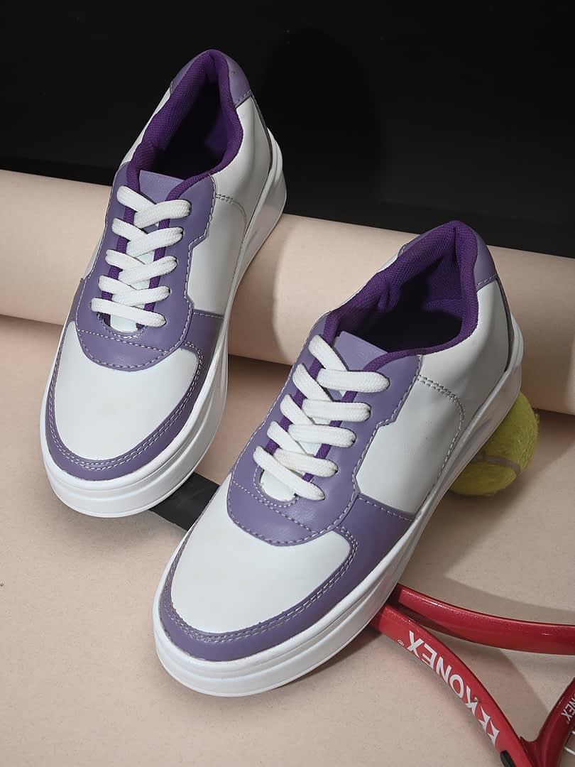 fashion victim Women Purple Colourblocked Sneakers