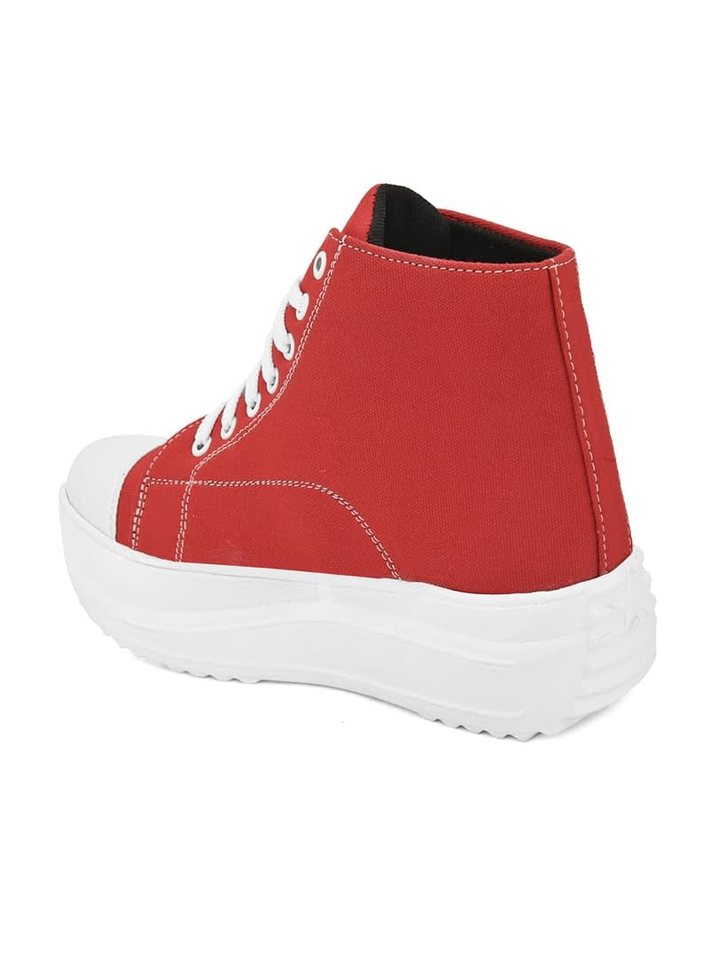 Fashion Victim Women Red Lightweight Sneakers