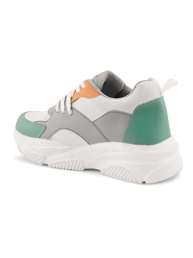 Fashion Victim Fashion Victim Women White Colorblocked Sneakers