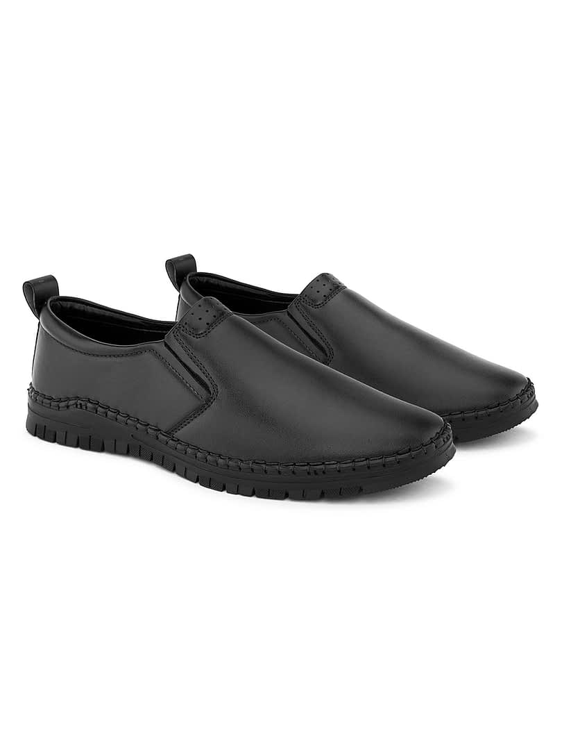 Fashion Victim Men Black Office Wear Semi-Formal Shoes