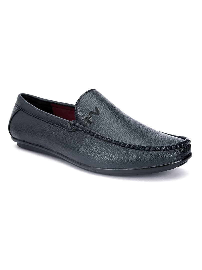 Fashion Victim Men Blue Solid Synthetic Leather Loafers