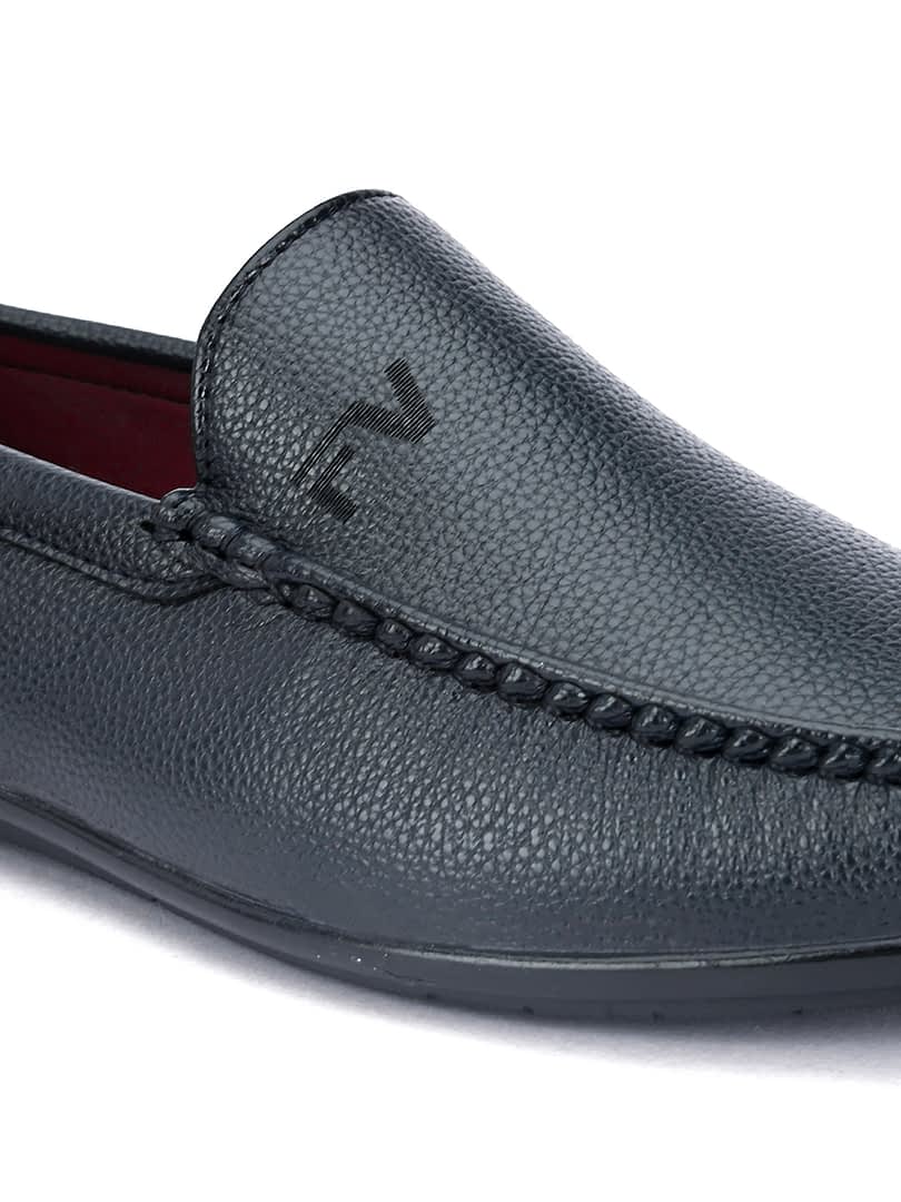 Fashion Victim Men Blue Solid Synthetic Leather Loafers
