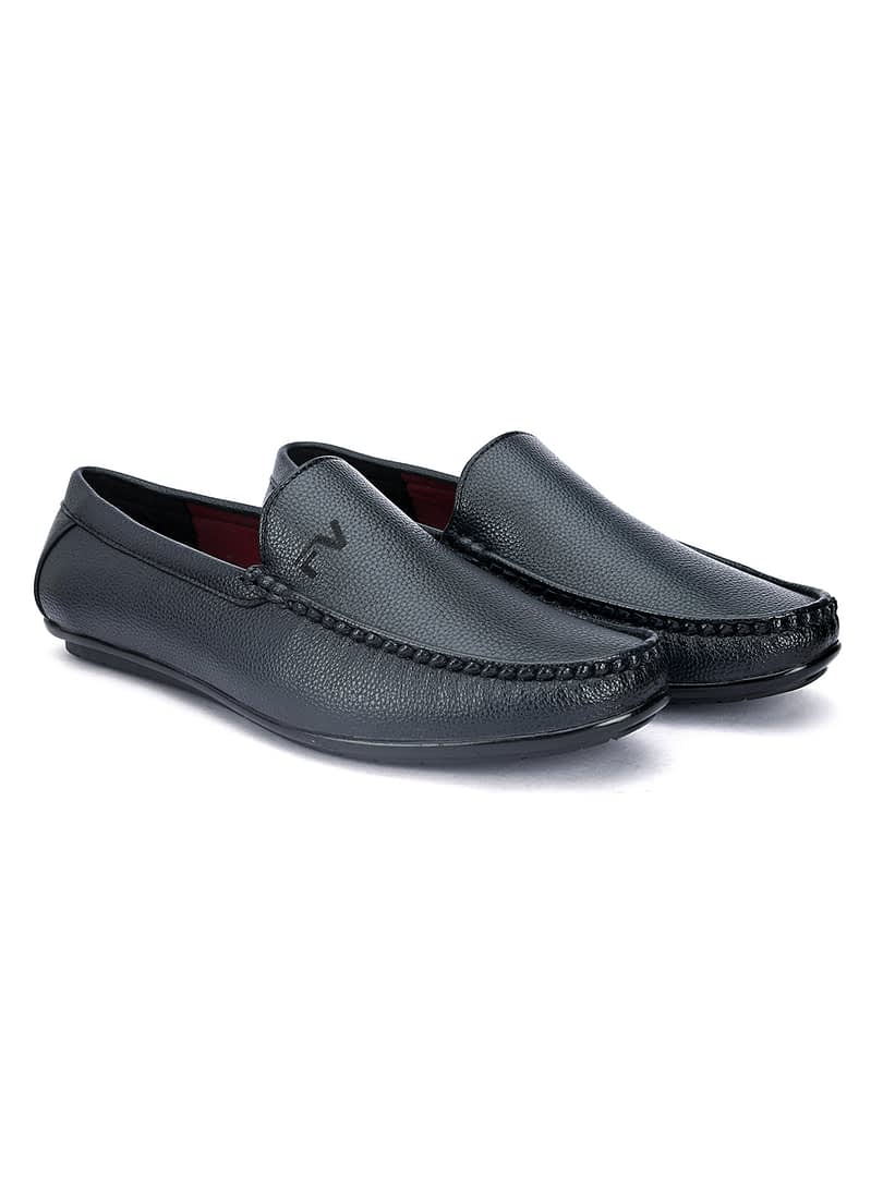 Fashion Victim Men Blue Solid Synthetic Leather Loafers