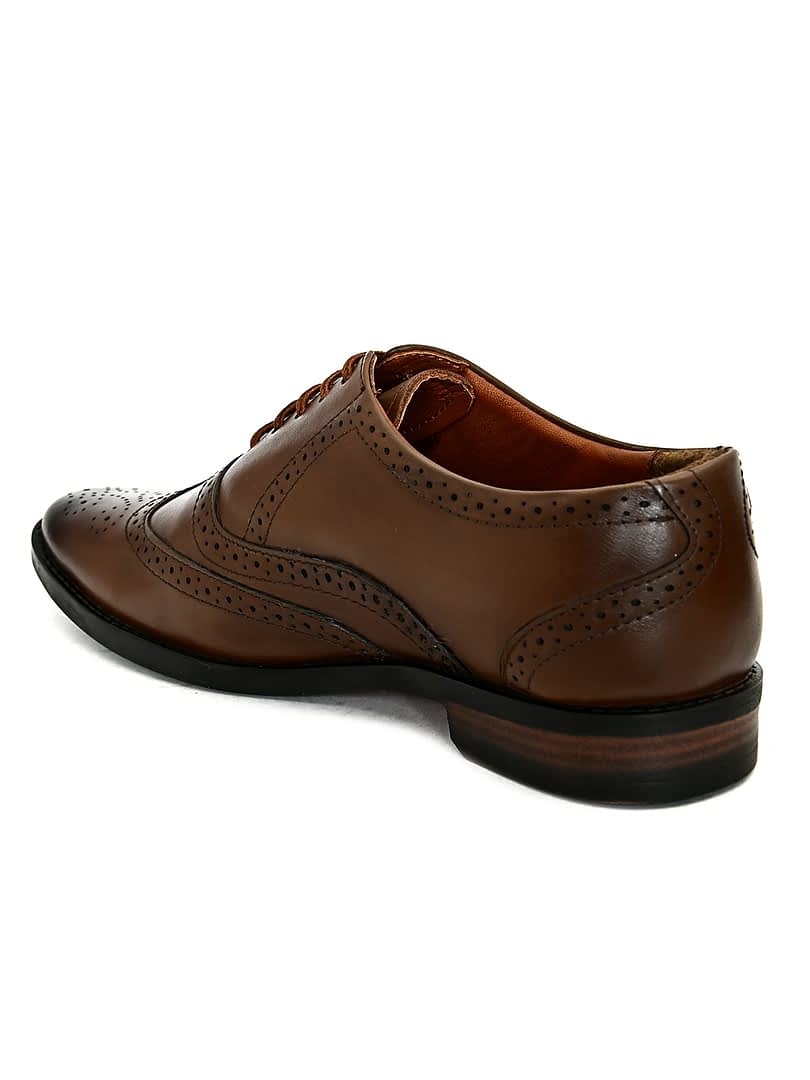 Fashion Victim Men Genuine Leather Textured Formal Brogues