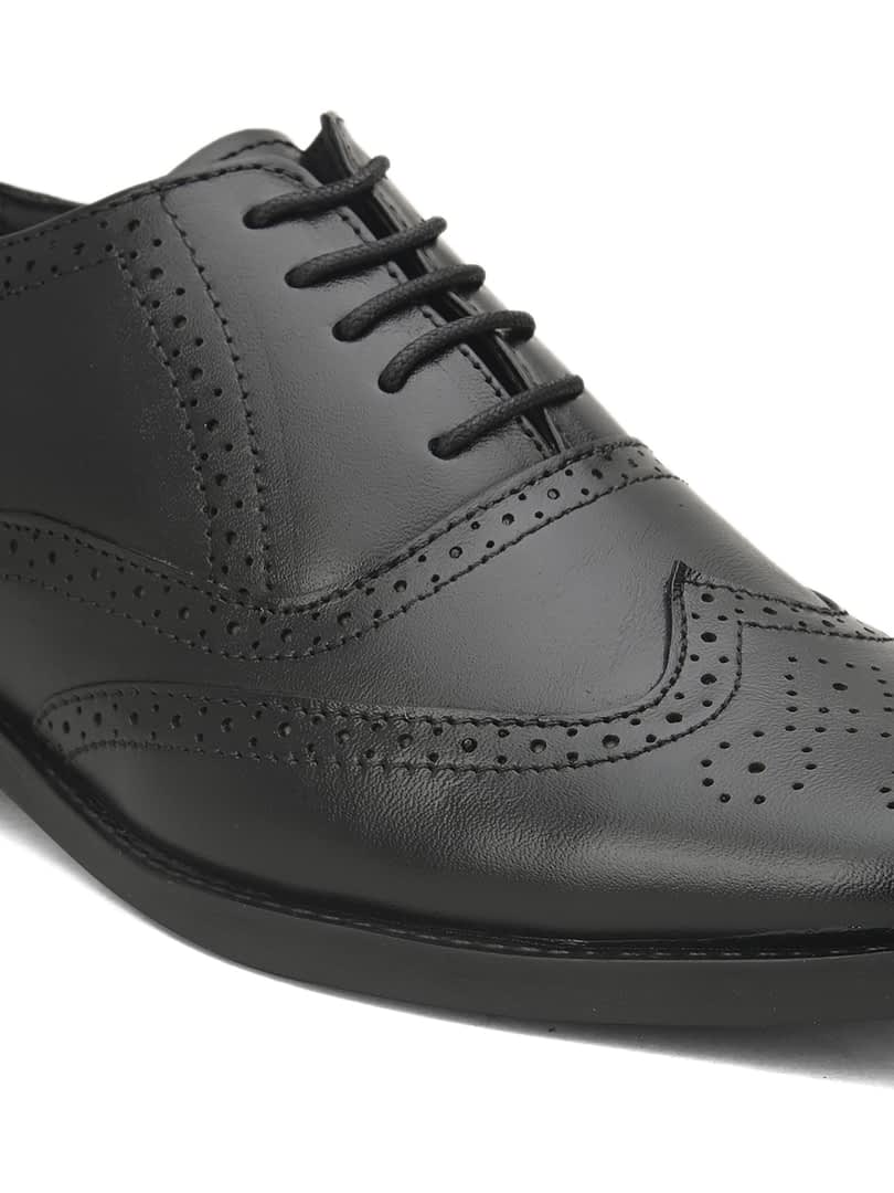 Fashion Victim Men Genuine Leather Textured Formal Brogues
