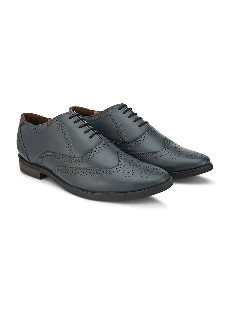 Fashion Victim Men Genuine Leather Textured Formal Brogues