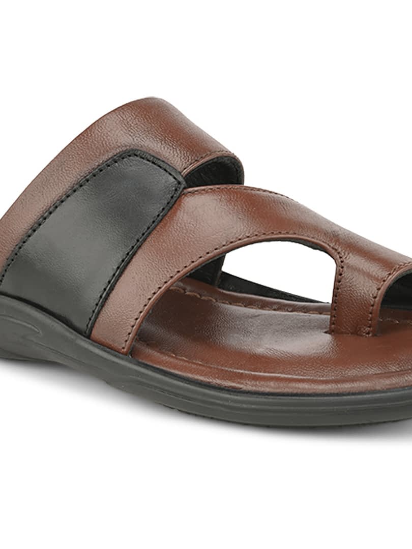 Fashion Victim Men Open One Toe Leather Comfort Sandals