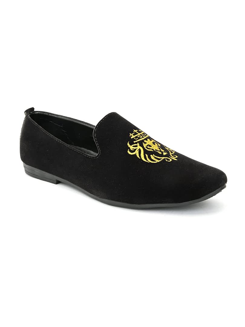 Fashion Victim Men Printed Lightweight Velvet Loafers