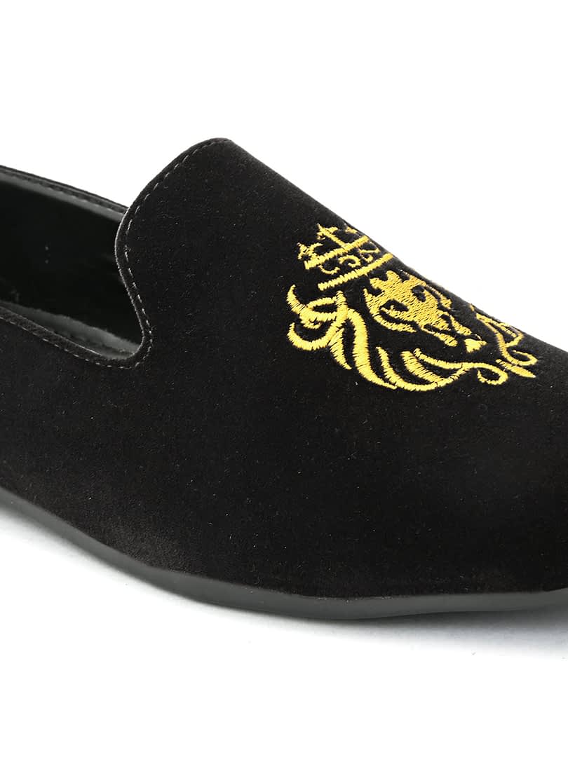 Fashion Victim Men Printed Lightweight Velvet Loafers