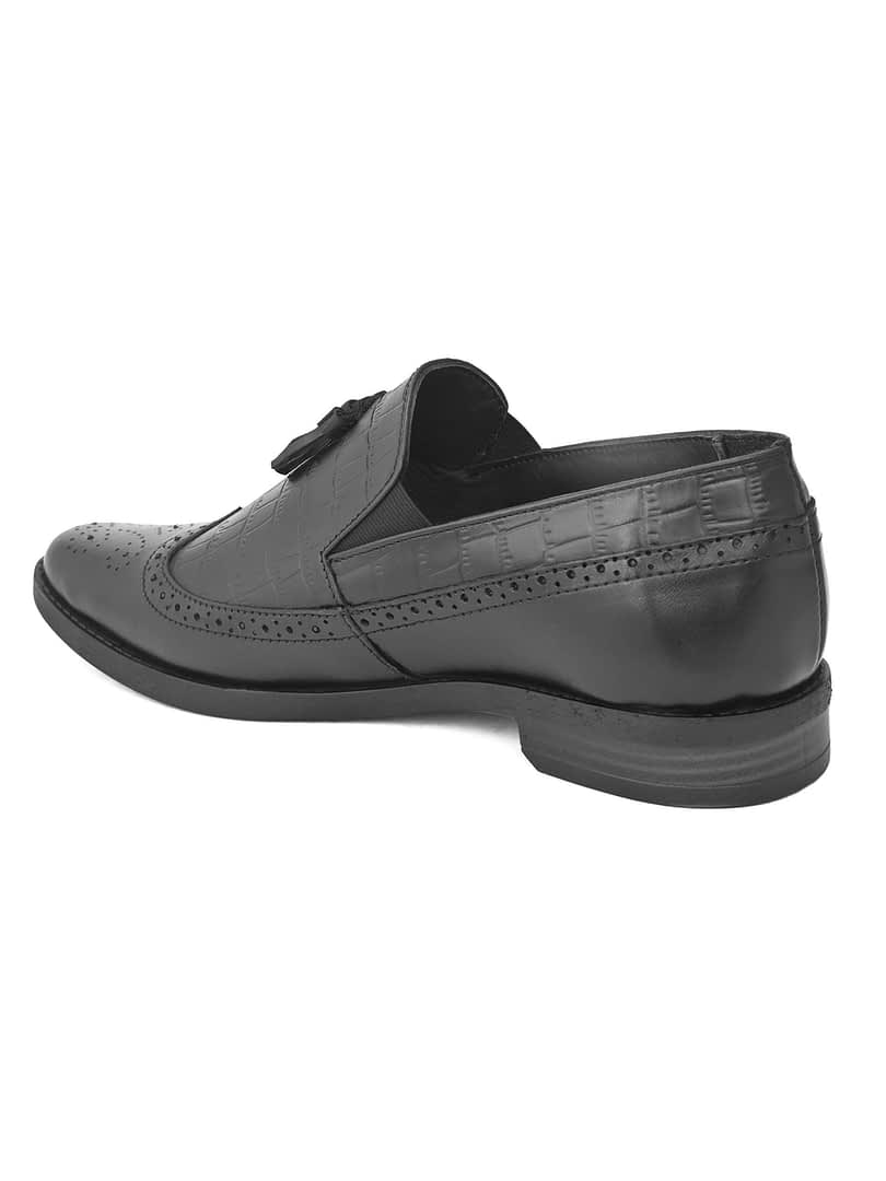 Fashion Victim Men Tassel Leather Formal Slip On Shoes