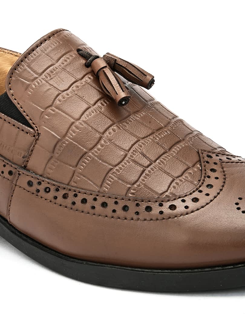 Fashion Victim Men Tassel Leather Formal Slip On Shoes