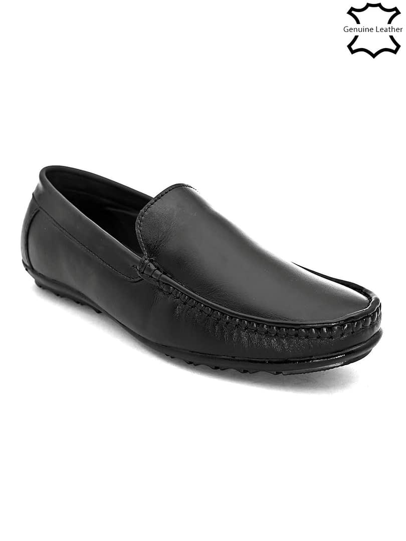 Fashion Victim Men Textured Lightweight Leather Loafers