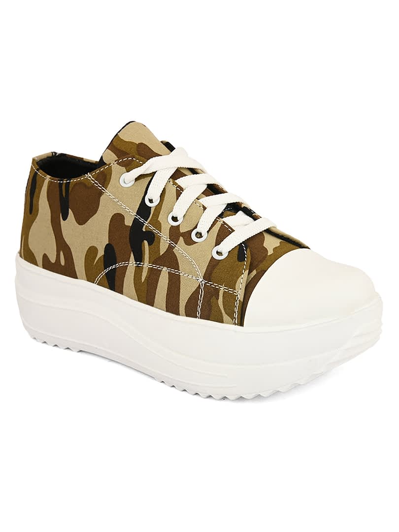 Fashion Victim Women Printed Lightweight Canvas Sneakers