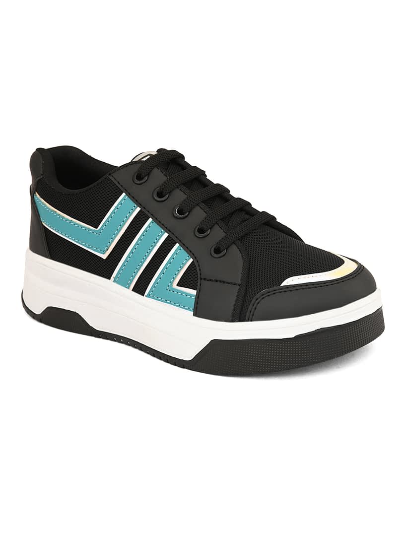 Fashion Victim Women Striped Lightweight Mesh Sneakers