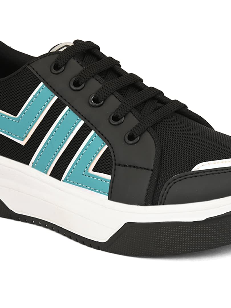 Fashion Victim Women Striped Lightweight Mesh Sneakers