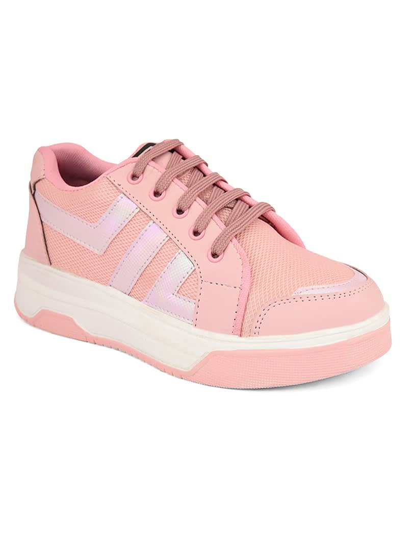 Fashion Victim Women Striped Lightweight Mesh Sneakers