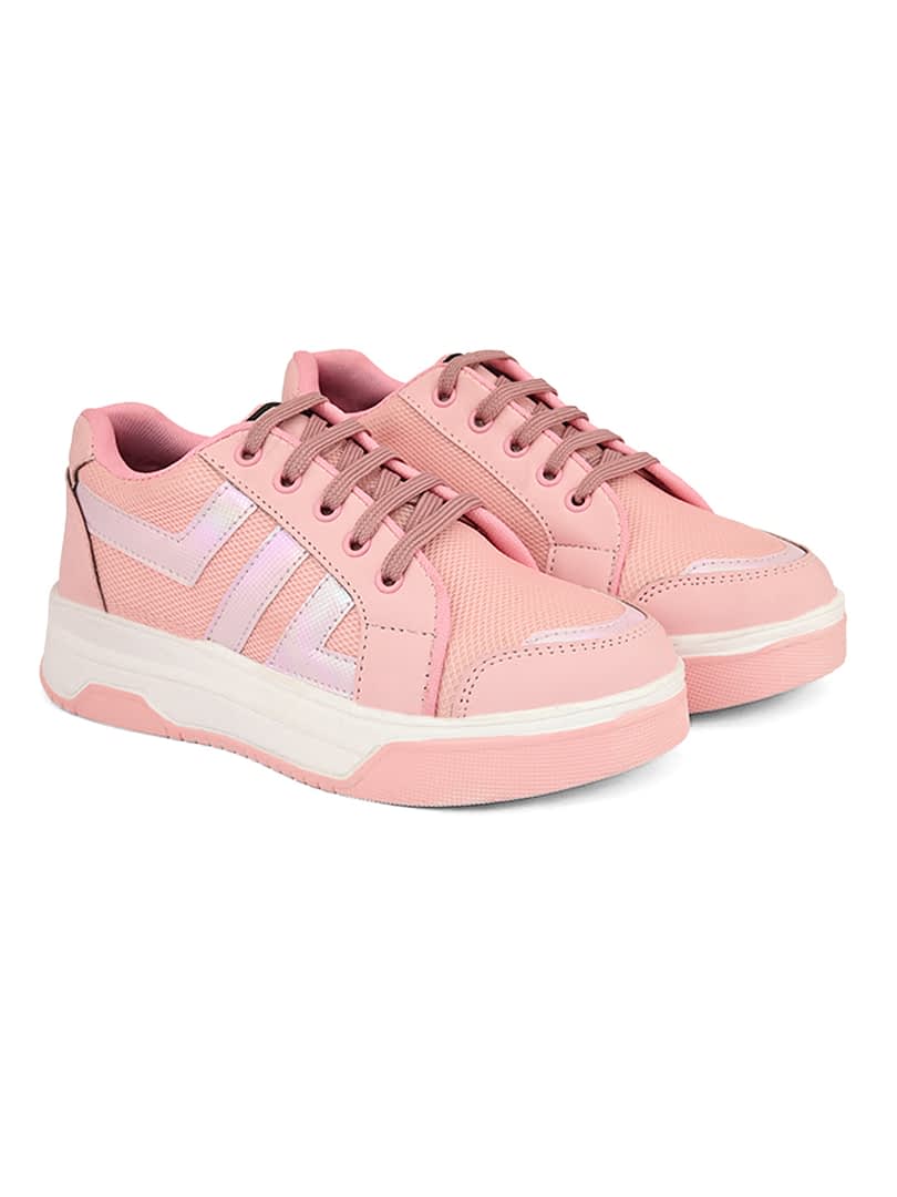 Fashion Victim Women Striped Lightweight Mesh Sneakers