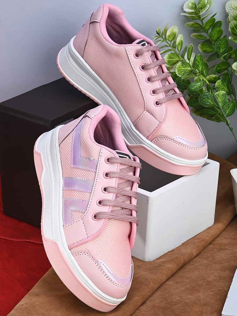 fashion victim Women Striped Lightweight Mesh Sneakers
